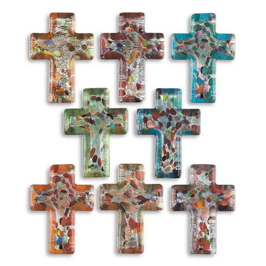 Pocket Glass Cross, Assorted Colors