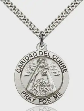 Caridad del Cobre, Our Lady of Charity Round Sterling Silver Medal