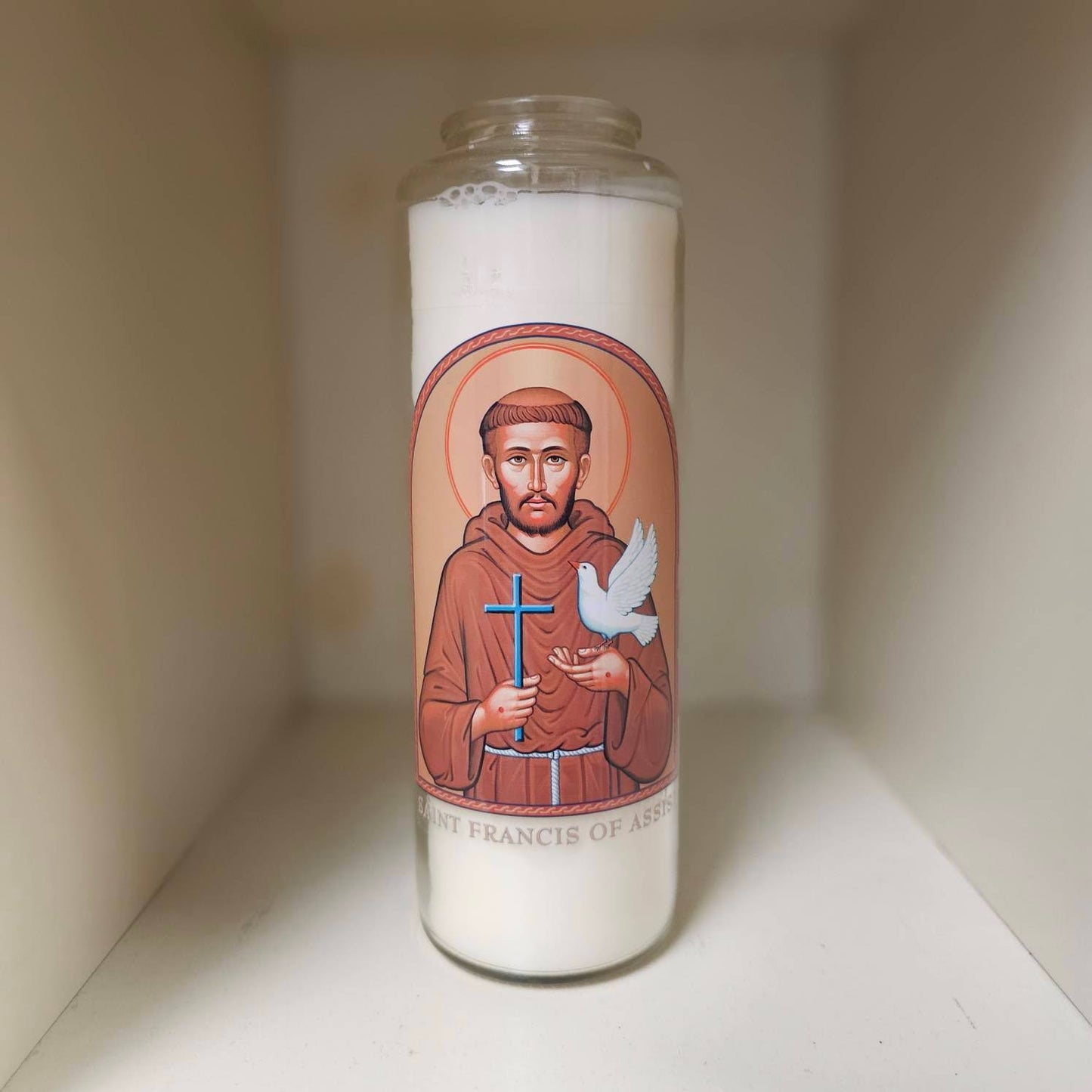 Holy Icons White Prayer Intention Candle