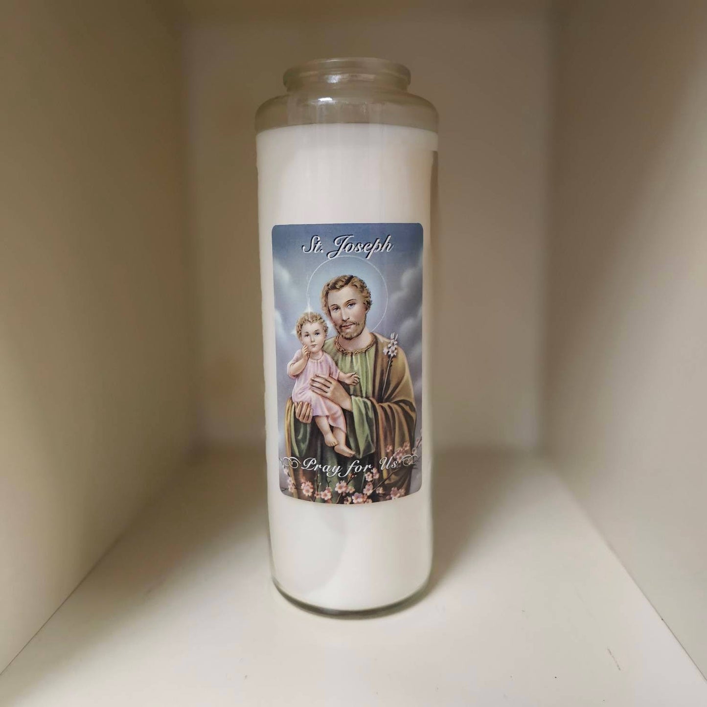 Holy Icons White Prayer Intention Candle