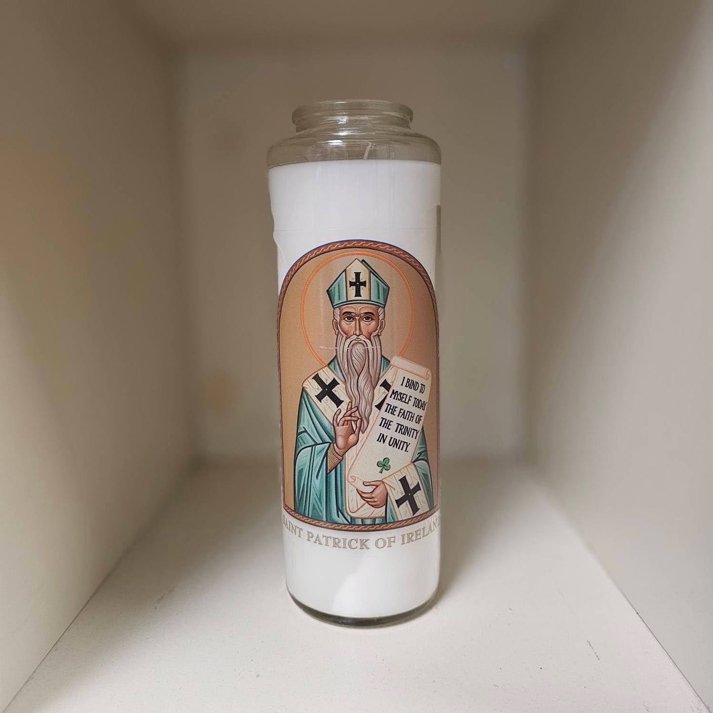 Holy Icons White Prayer Intention Candle