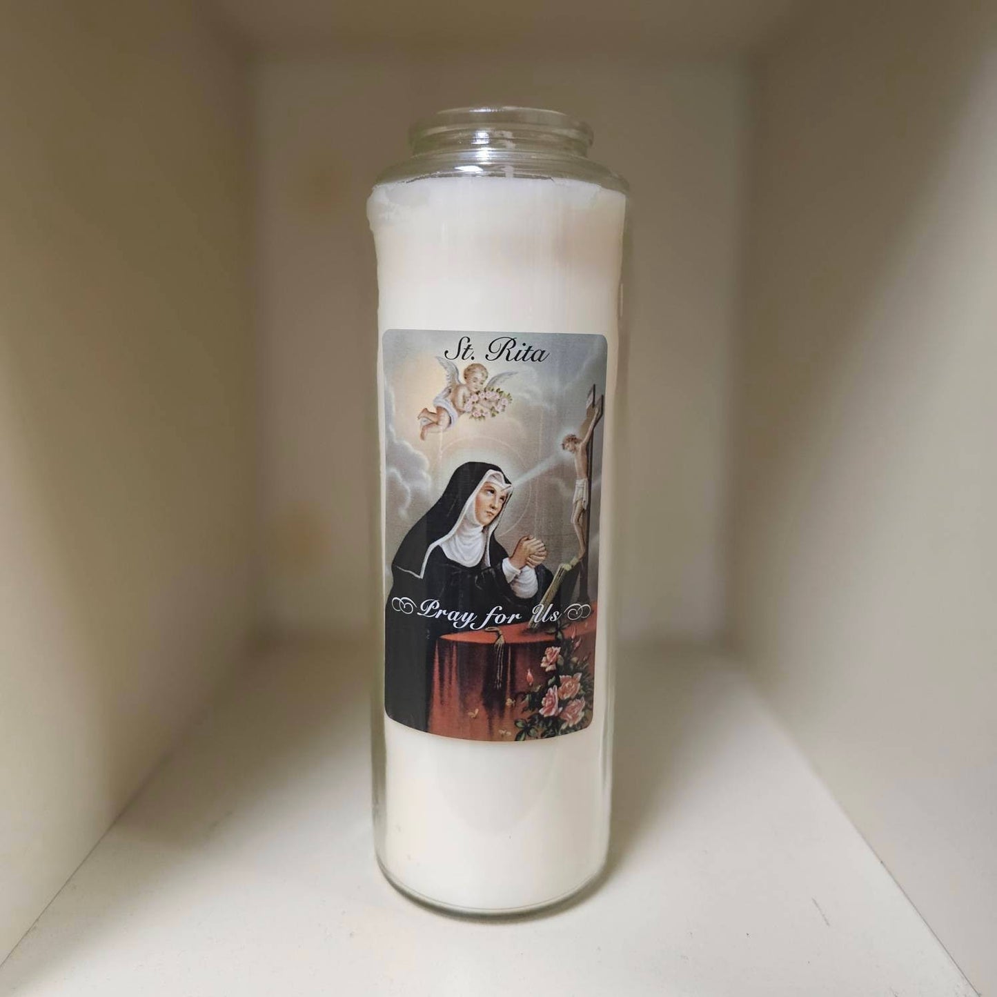 Holy Icons White Prayer Intention Candle