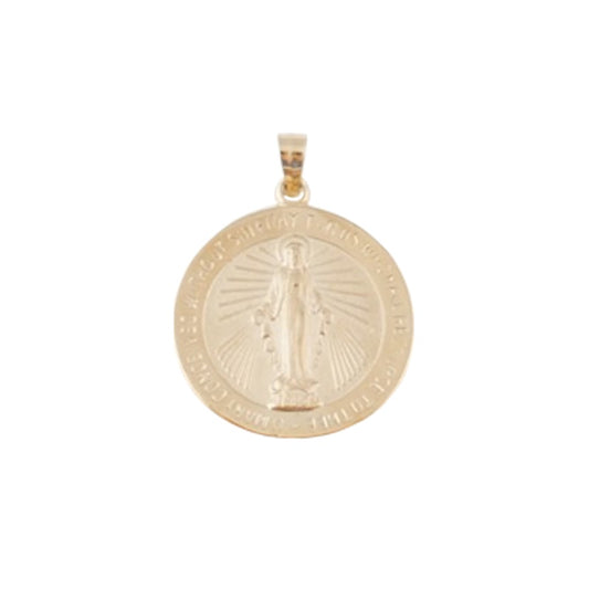 Miraculous Medal 14 KT Gold Medal