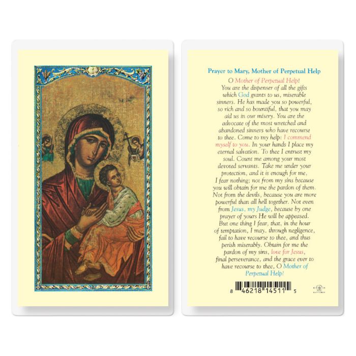 Prayer to Our Mother of Perpetual Help Holy Card