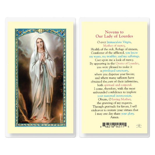 Novena To Our Lady Of Lourdes Holy Card