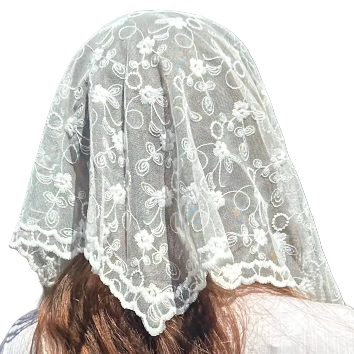 St. Rebekah Church Veil - WHITE
