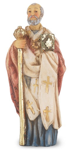 St. Nicholas of Myra - 4" Statue with Holy Card