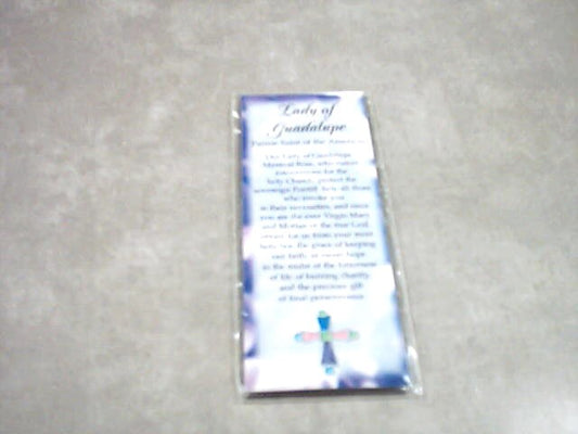 Our Lady of Guadalupe prayer card and bookmark