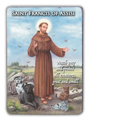 St. Francis of Assisi - Metal Plaque