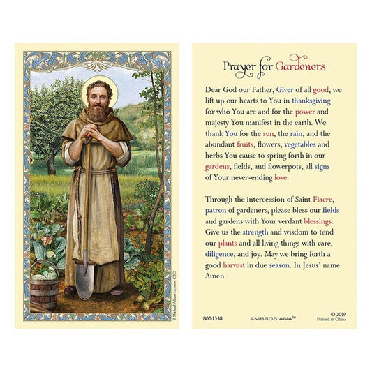 Prayer For Gardeners To St. Fiacre