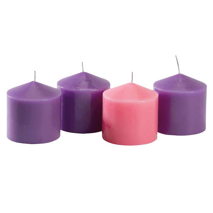 Pillar Advent Candles 3 x 3, set of 4