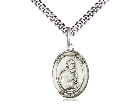 St. Peter the Apostle Sterling Silver Medal with Chain