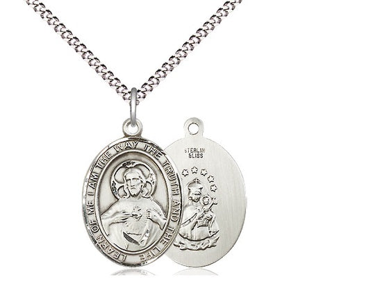 Scapular Sterling Silver Medal with Chain