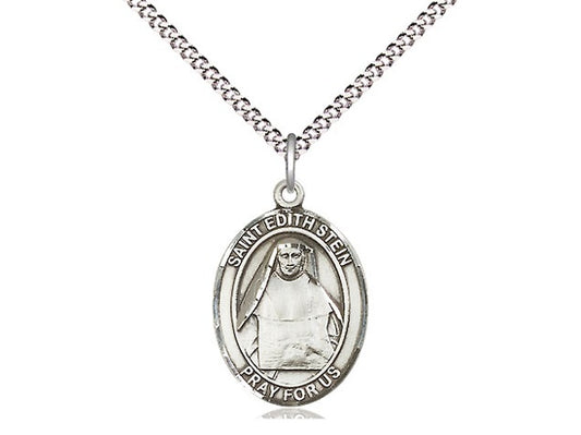 St. Edith Stein Sterling Silver Medal with Chain