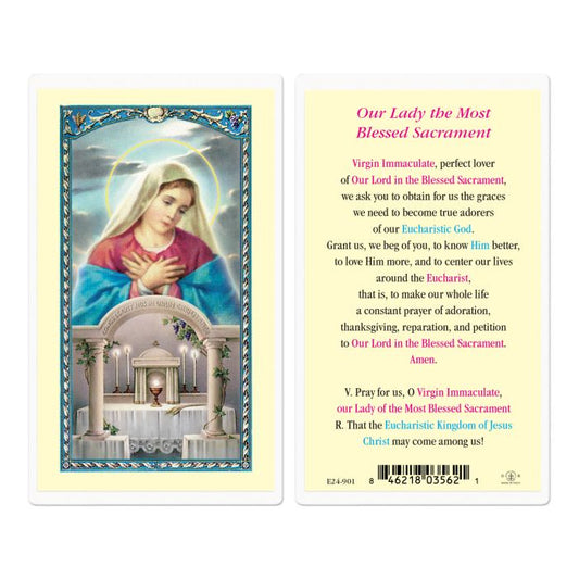 Our Lady the Most Blessed Sacrament Holy Card