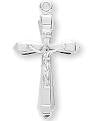 Sterling Silver Crucifix with a 18 inch stainless steel chain - gift boxed