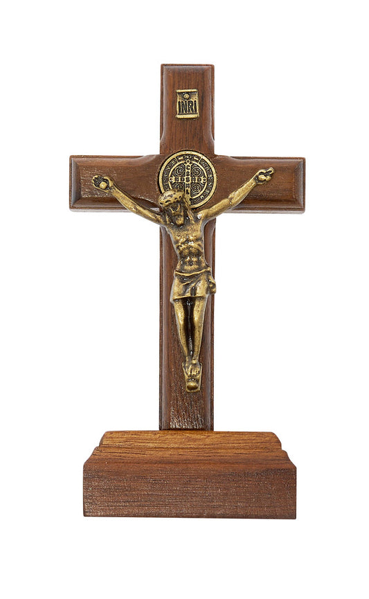 3.75" St. Benedict Standing Crucifix