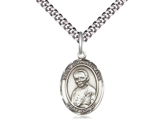 St. John Neumann Sterling Silver Medal with 20" Chain