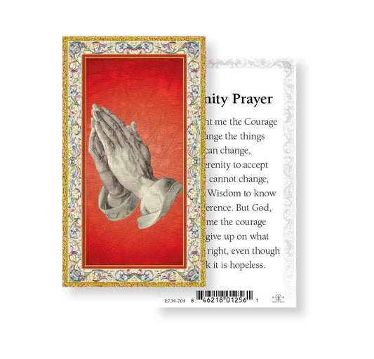 Serenity Prayer - Gilded Paper Holy Card