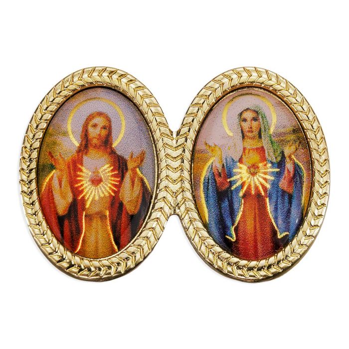 Sacred Heart and Immaculate Heart Pin