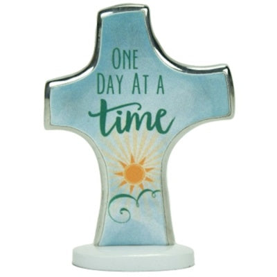 Bedtime Prayer Cross with blue background