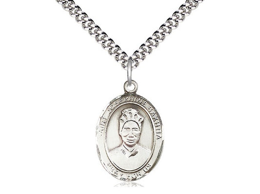 St. Josephine Bakhita Sterling Silver Oval Medal