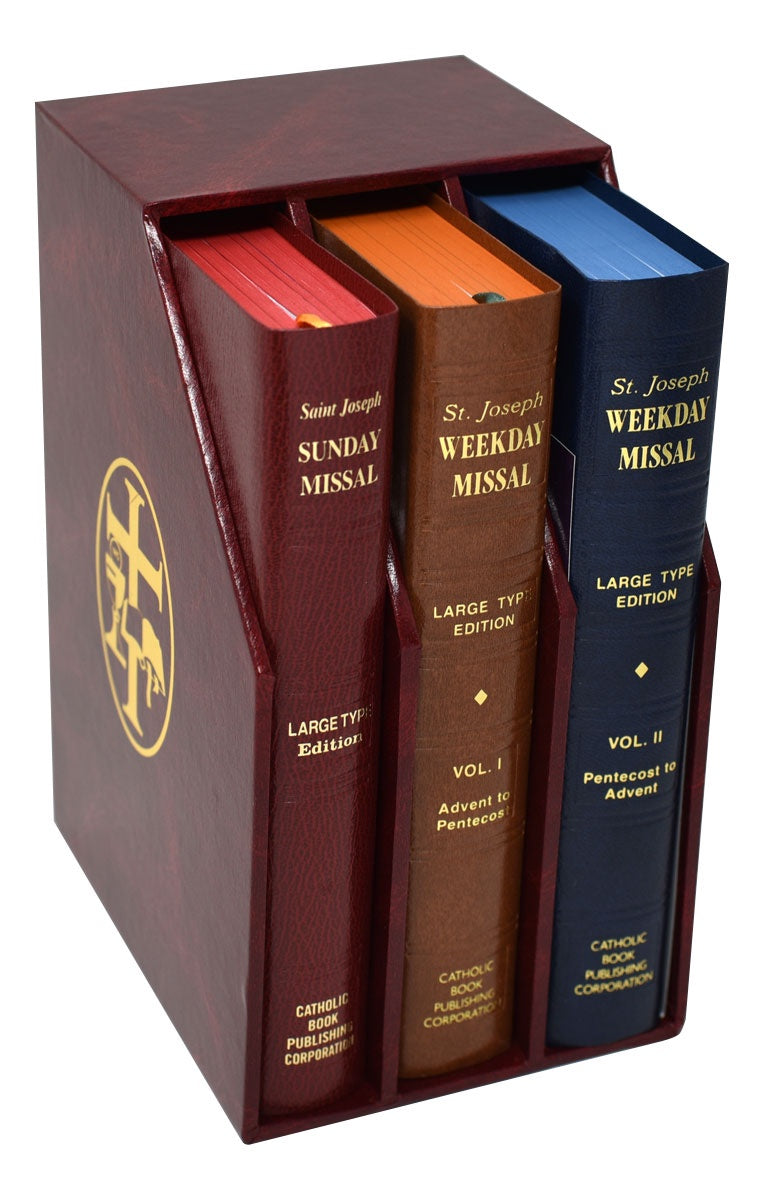 St. Joseph Daily And Sunday Missals (Large Type Editions) COMPLETE GIFT BOX 3-VOLUME SET