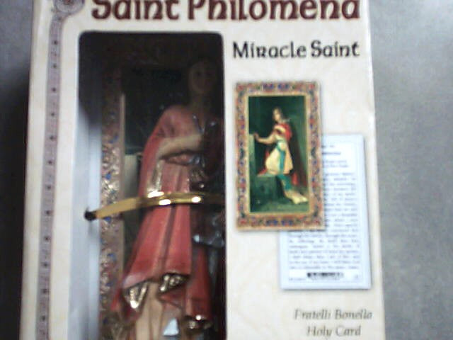 St. Philomena - Miracle Saint - Hand Painted Solid Resin Statue