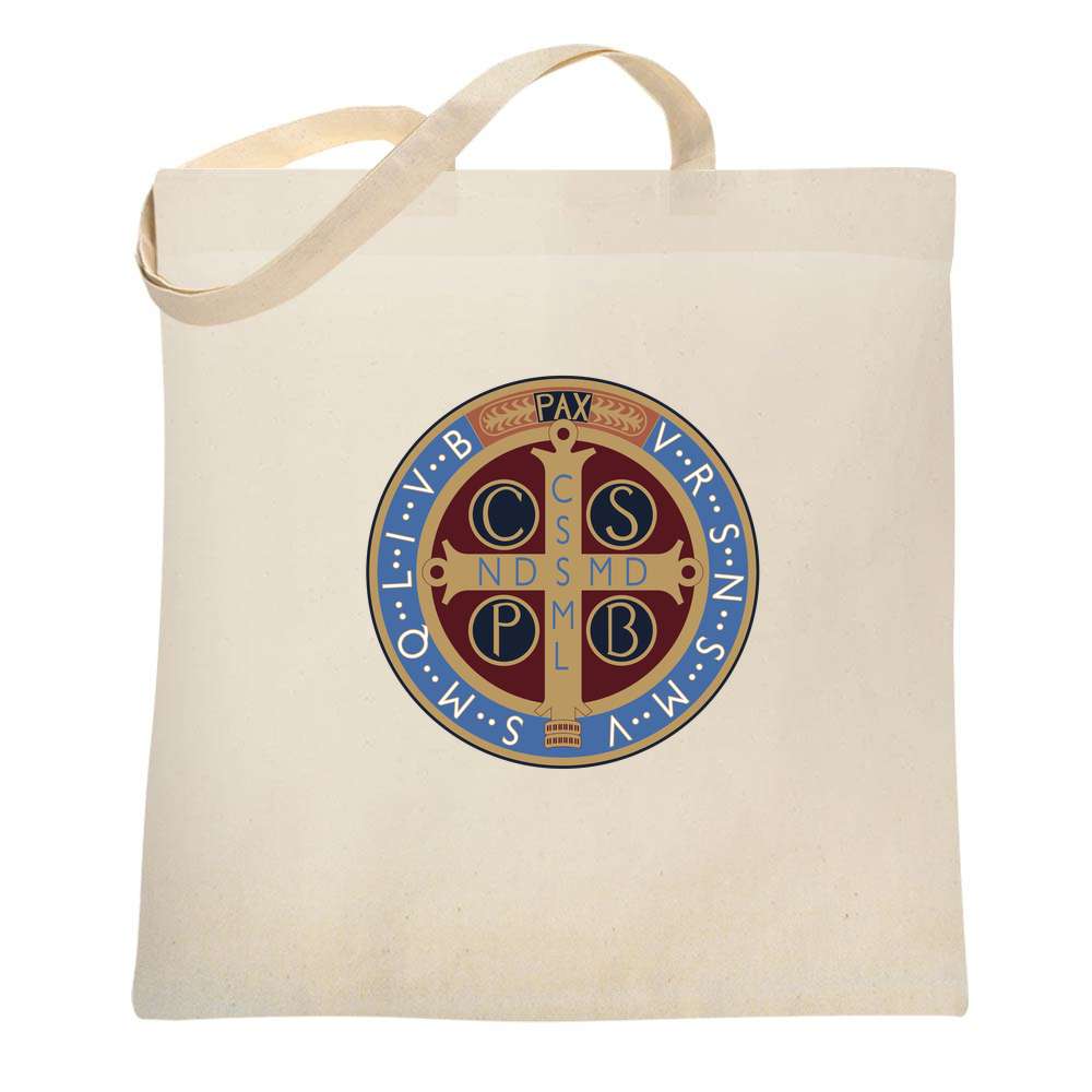 St. Benedict Medal - Canvas Tote Bag