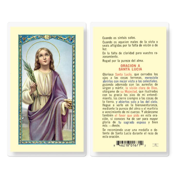 Santa Lucia Holy Card