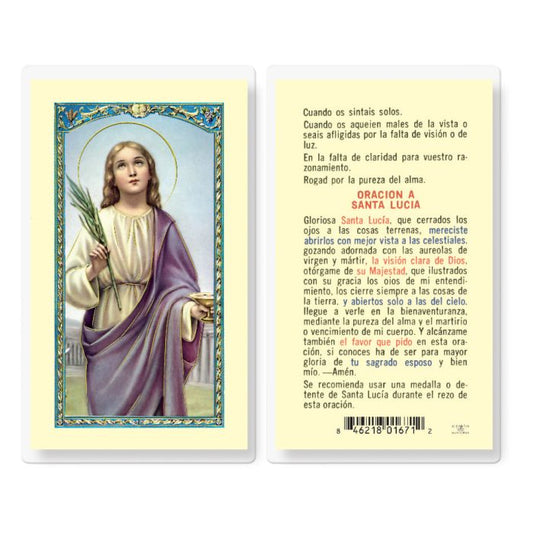 Santa Lucia Holy Card