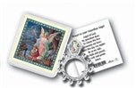 GUARDIAN ANGEL ROSARY RING AND PRAYER CARD