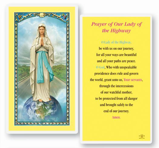 Our Lady of the Highway, Prayer - Laminated Holy Card