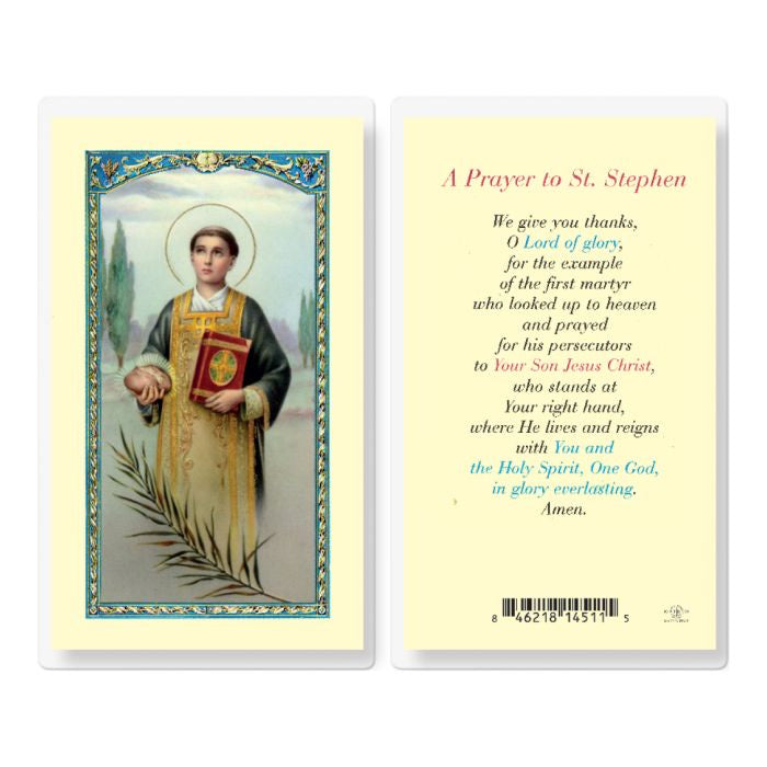 A Prayer to St. Stephen Holy Card