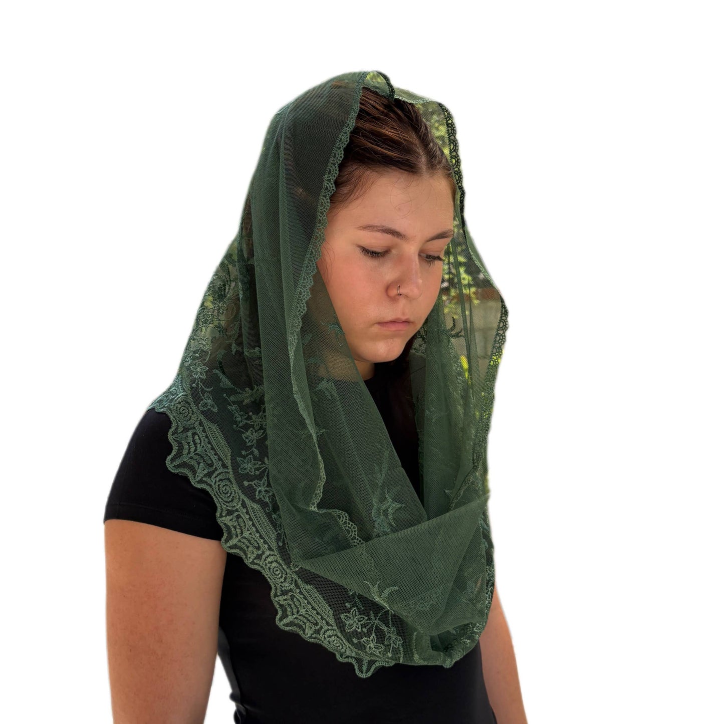 Green Veil Mantilla - St. Veronica Infinity Veil