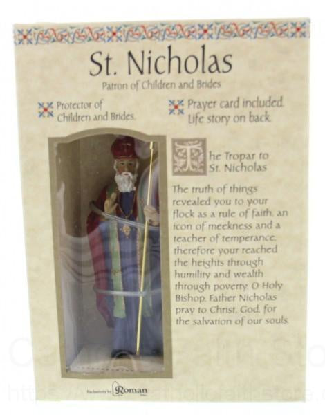 St. Nicholas boxed statue with prayer card