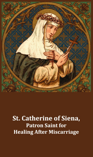 St. Catherine of Siena Holy Card - Patron Saint of Miscarriages