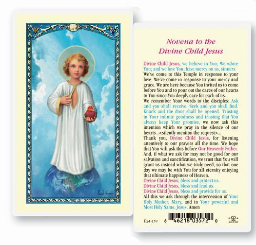 Holy Card - The Divine Child Jesus - Novena