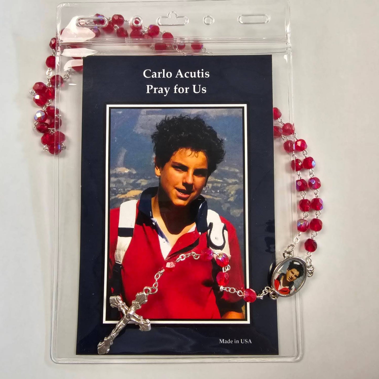 St. Carlo Acutis Rosary with Prayer Card