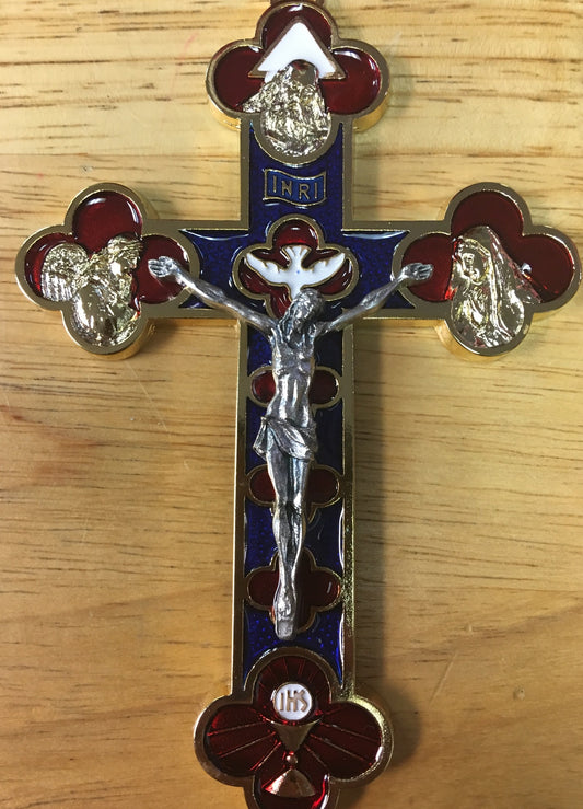 Enameled Millennium Crucifix 5"