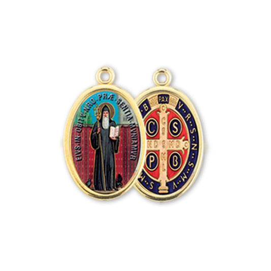 St. Benedict Double Sided Color Epoxy Medal