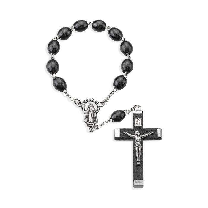 Wood Bead Auto Rosary