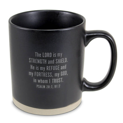 In God We Trust, Blacked Out US Flag - 16 oz Mug