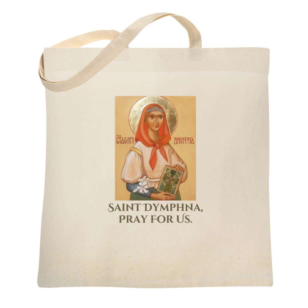 St. Dymphna - Canvas Tote Bag