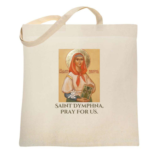 St. Dymphna - Canvas Tote Bag
