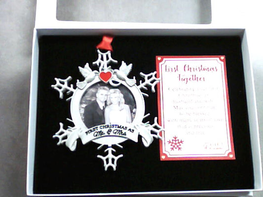 First Christmas as Mr. & Mrs. Ornament with gift card (gift boxed)