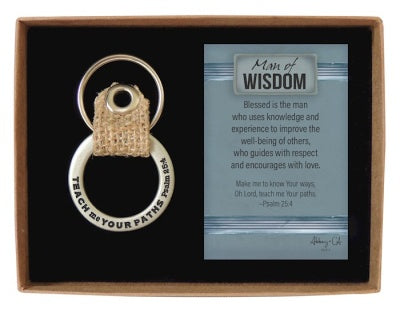 Man Of Wisdom Key Ring And Prayer Card Gift Set