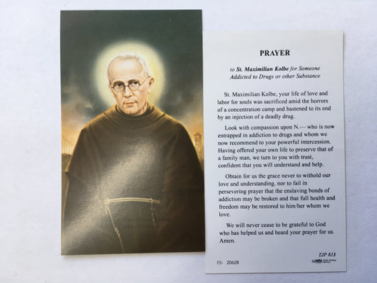 St. Maximilian Kolbe Holy Card Limited