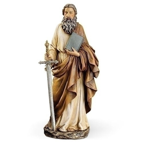 St. Paul With Book and Sword Figure Renaissance Collection - 10.5"