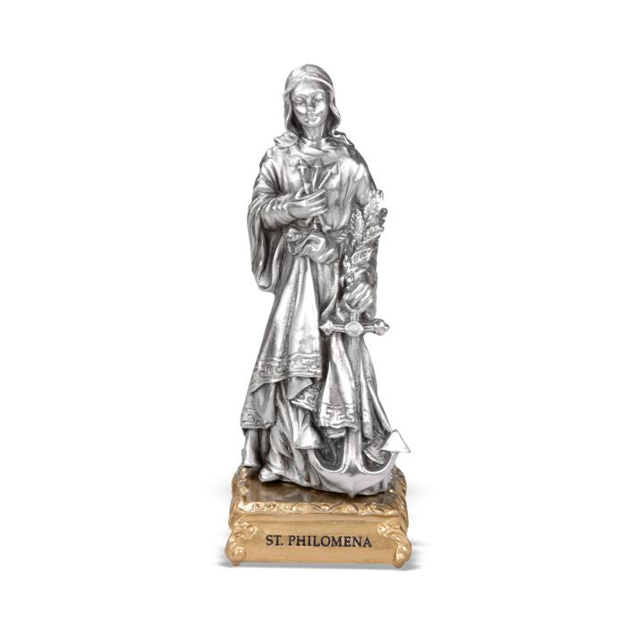 St. Philomena Pewter Statue